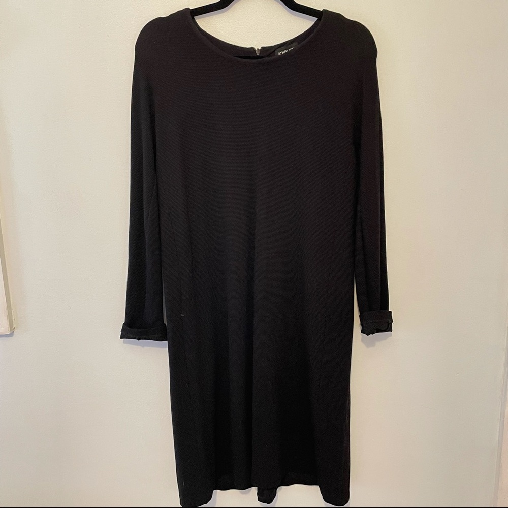 Ronen Chen knit Little Black Dress Textured Black Size 3